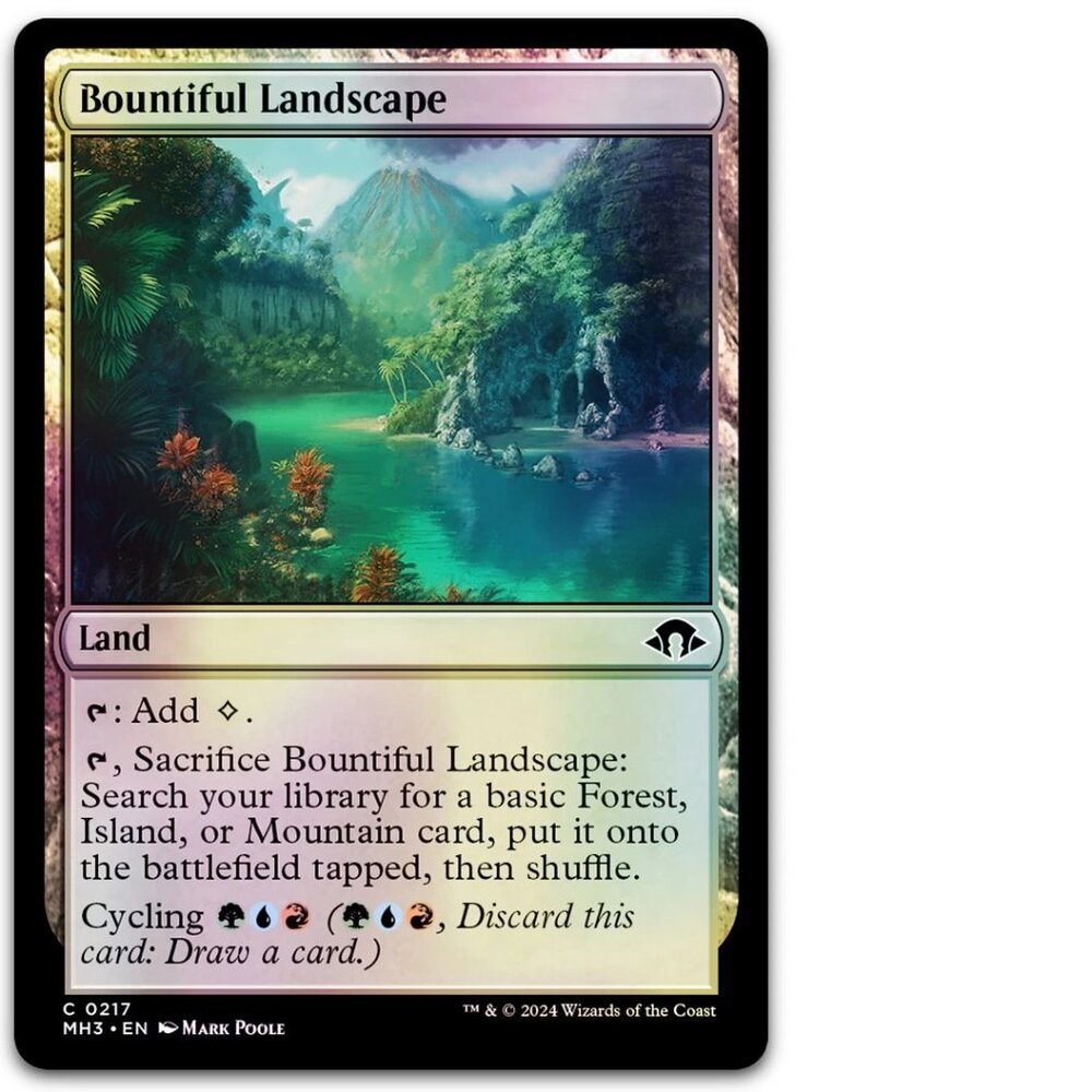 BOUNTIFUL LANDSCAPE #217 (FOIL) (NM) MODERN HORIZONS 3 MH3 MAGIC MTG